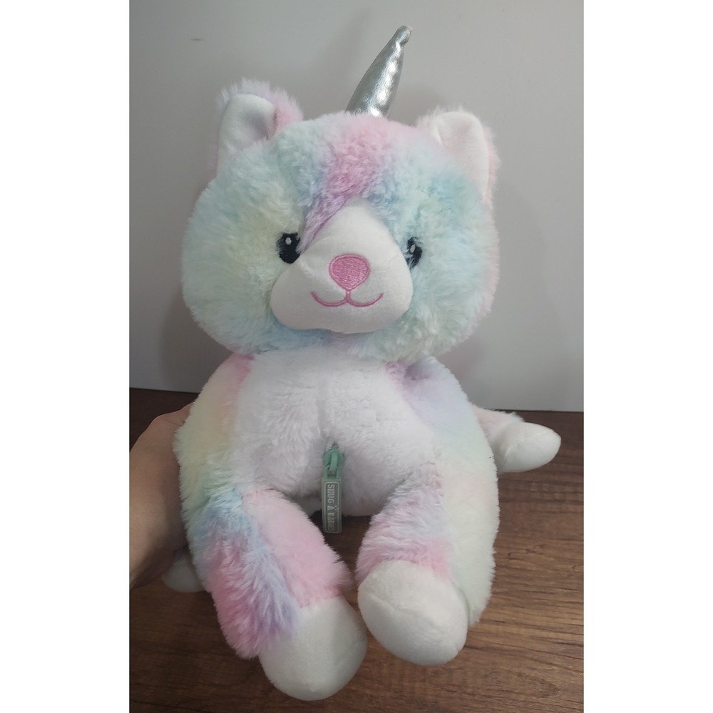 Snug A Babies Stuffed Animals Mommy Unicorn Cat 4 Babies Kittens Plush S1